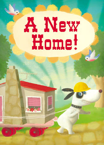A New Home Dog Greeting Card by Stephen Mackey